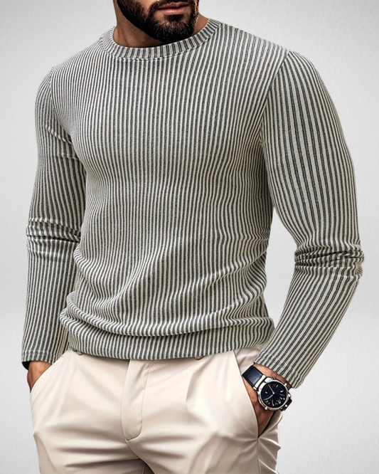 Men's Modern Ribbed Crew Neck Knit Top