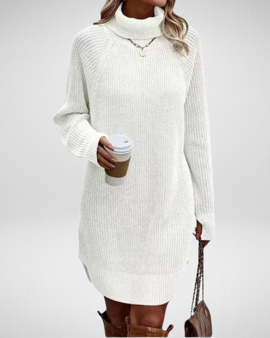 Damska dzianinowa sukienka swetrowa – elegancka i przytulna