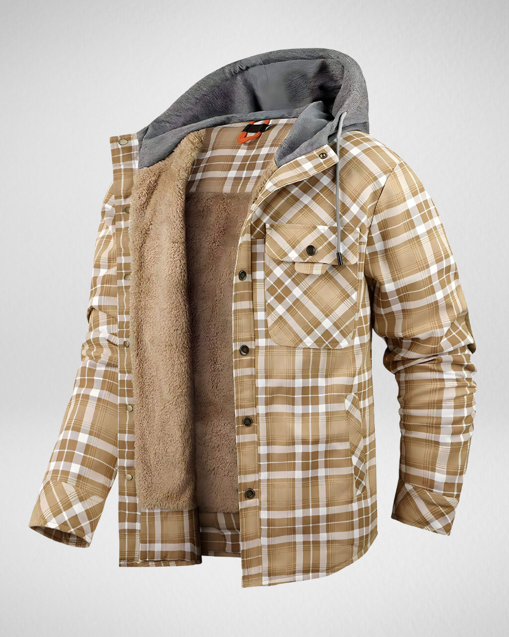 Męska Flanellowa Kurtka – Ciepła i Stylowa – Idealna na Chłodne Dni