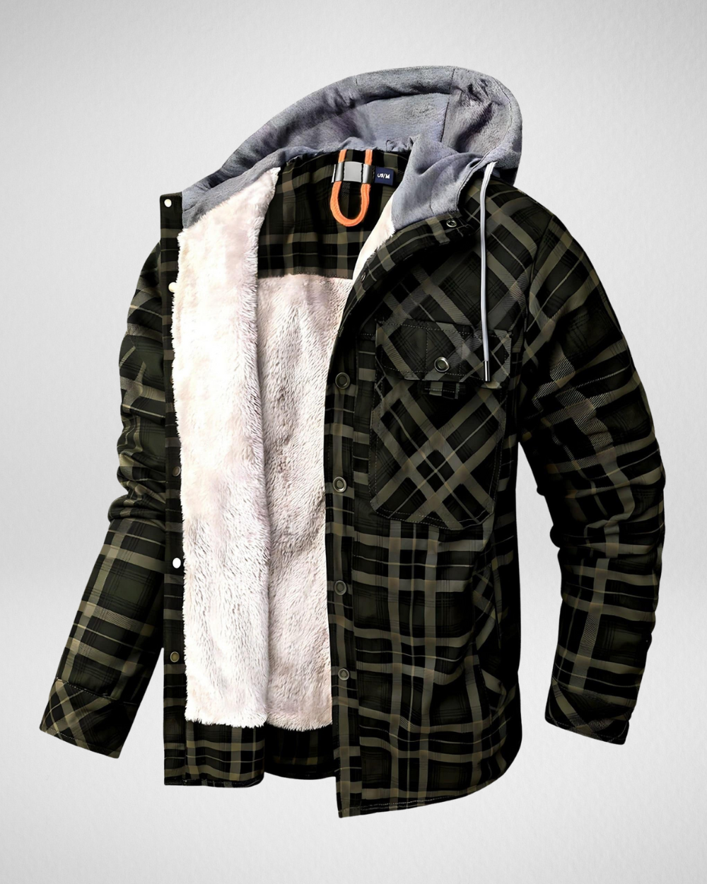 Męska Flanellowa Kurtka – Ciepła i Stylowa – Idealna na Chłodne Dni