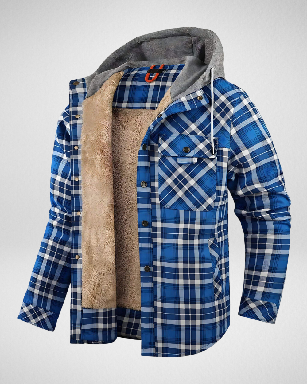 Męska Flanellowa Kurtka – Ciepła i Stylowa – Idealna na Chłodne Dni