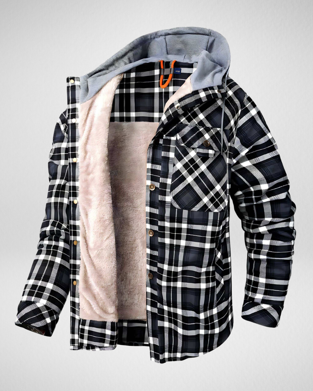 Męska Flanellowa Kurtka – Ciepła i Stylowa – Idealna na Chłodne Dni