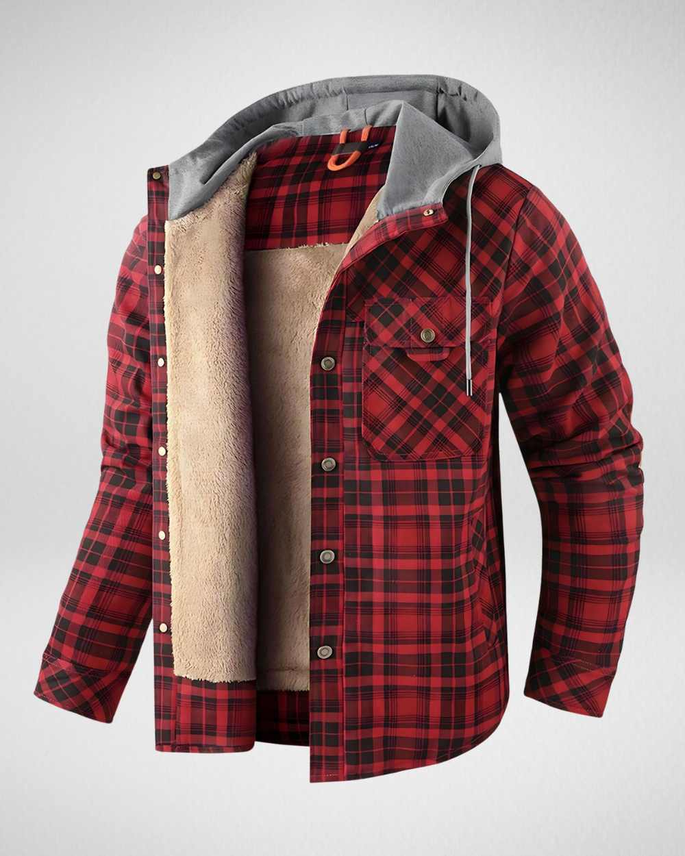 Męska Flanellowa Kurtka – Ciepła i Stylowa – Idealna na Chłodne Dni