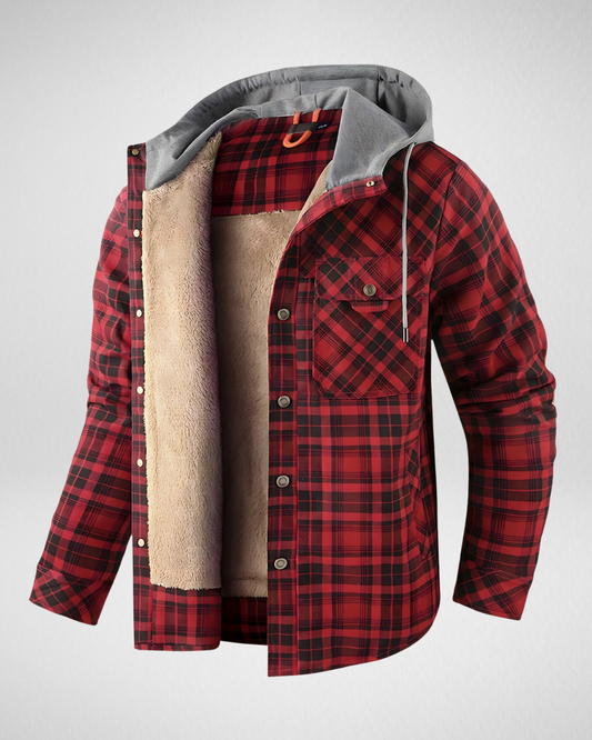 Męska Flanellowa Kurtka – Ciepła i Stylowa – Idealna na Chłodne Dni