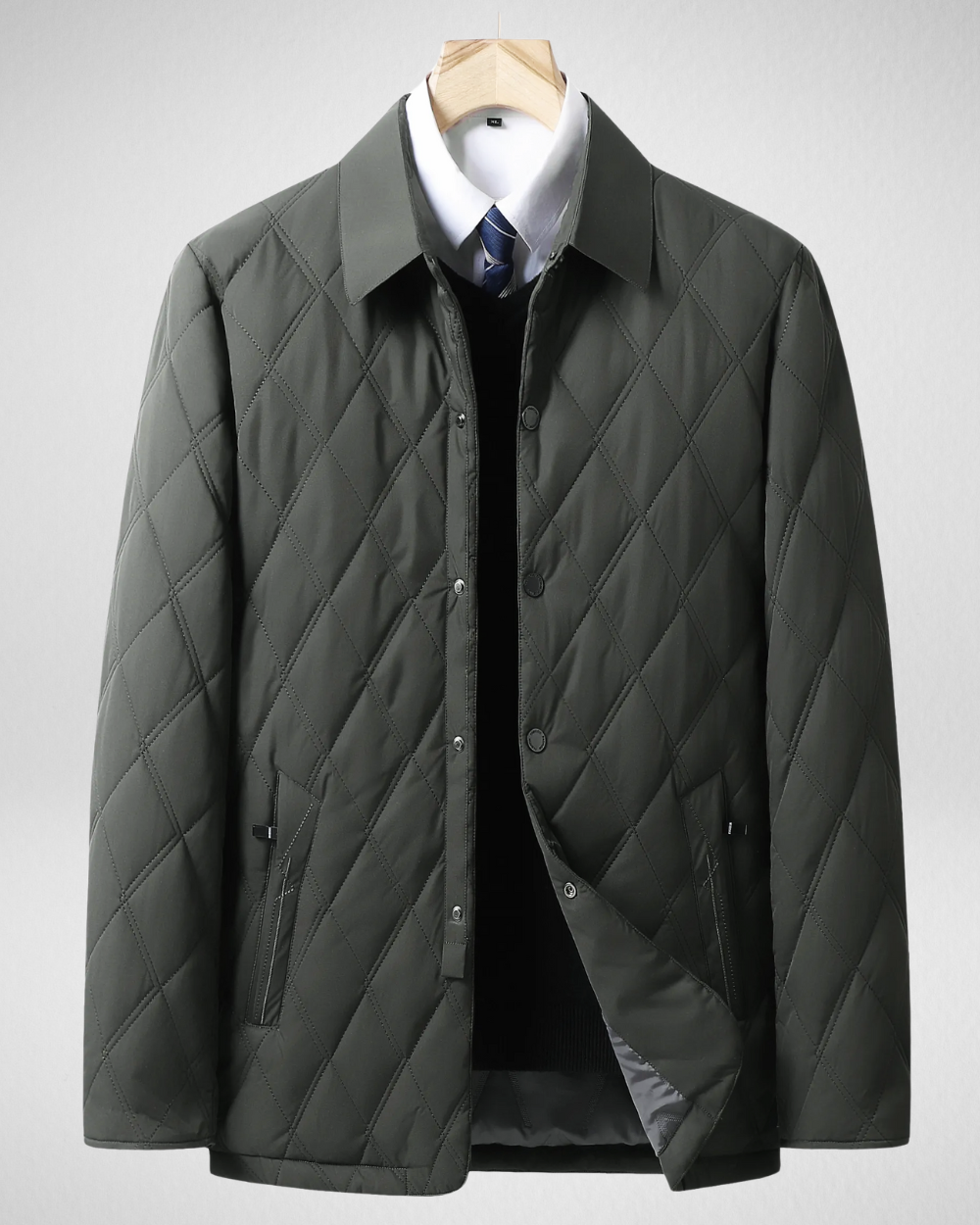 Męska Gewatteowana Kurtka – Wodoodporna – Ciepła i Stylowa