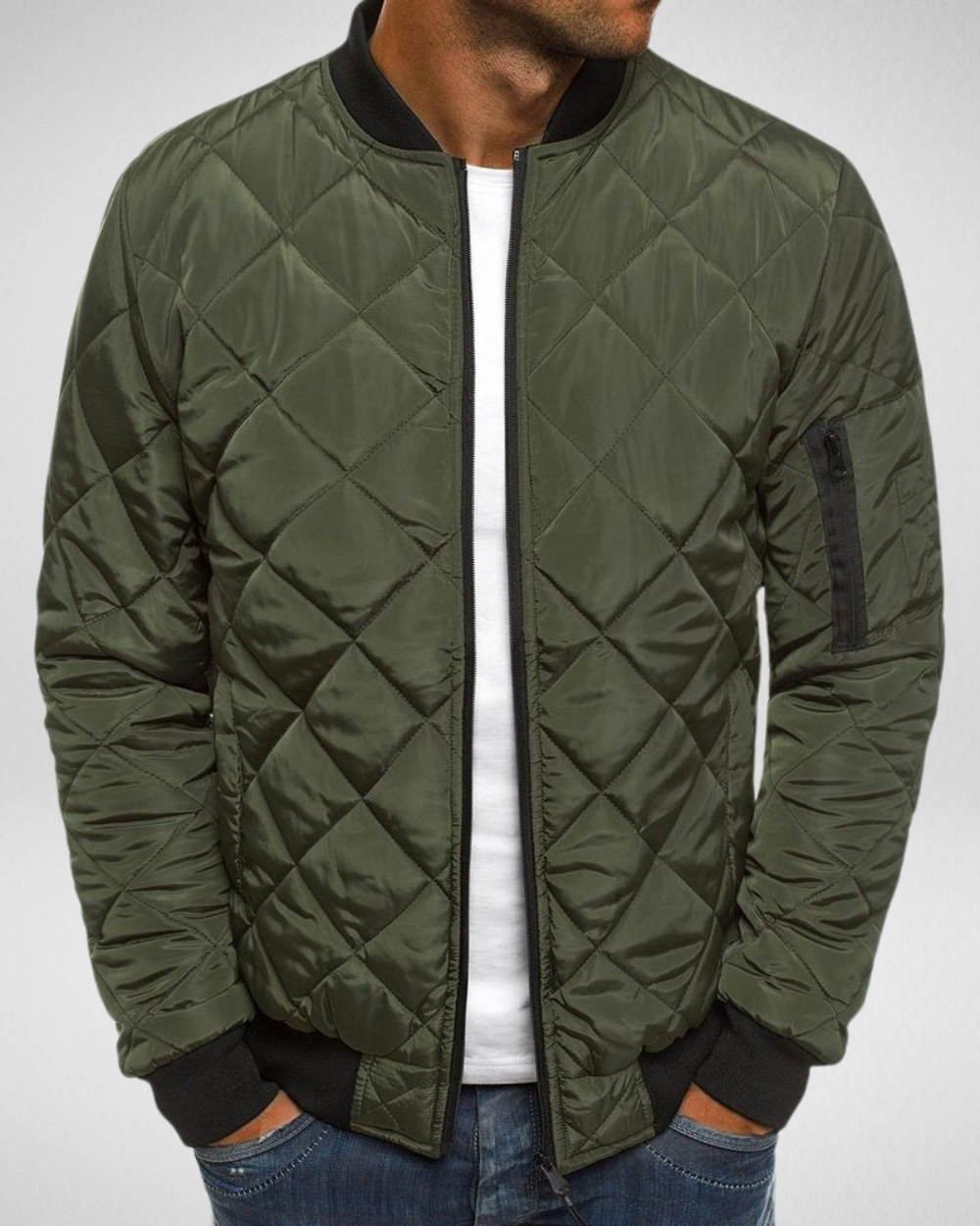 Męska Kurtka Gewatteowana – Izolacja – Casual Styl na Jesień