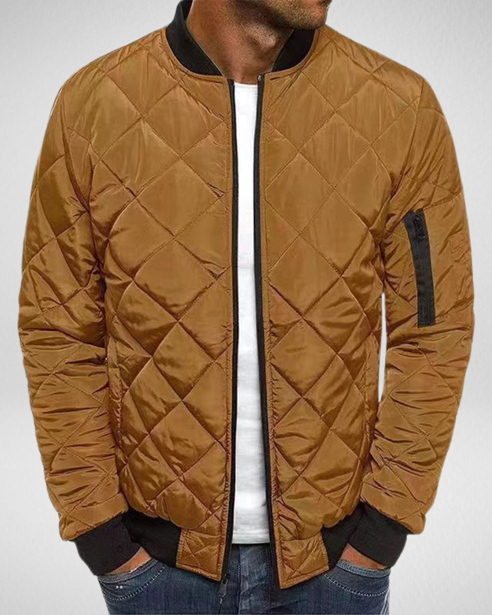 Męska Kurtka Gewatteowana – Izolacja – Casual Styl na Jesień