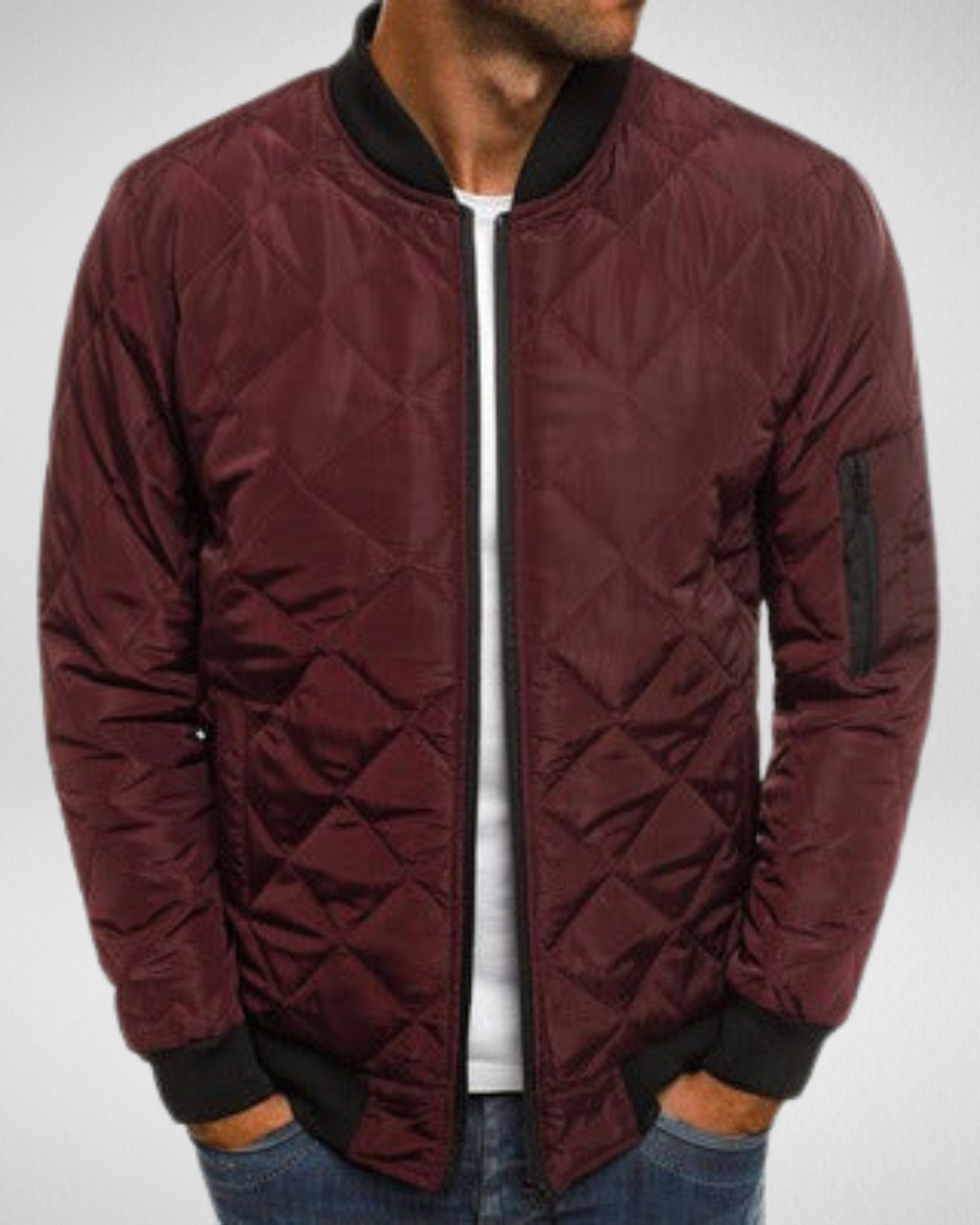 Męska Kurtka Gewatteowana – Izolacja – Casual Styl na Jesień