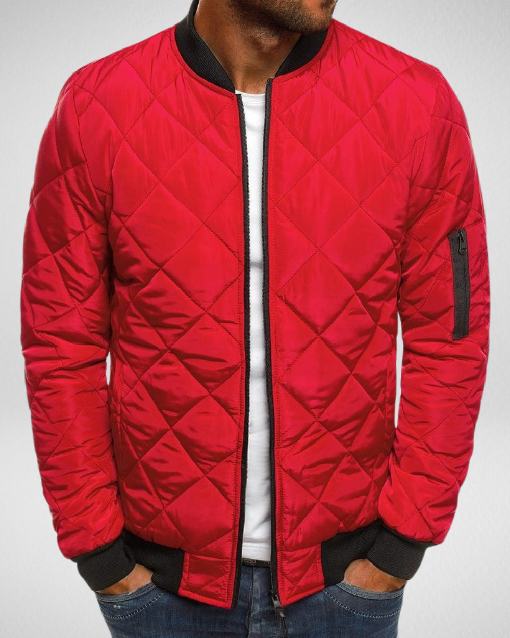 Męska Kurtka Gewatteowana – Izolacja – Casual Styl na Jesień