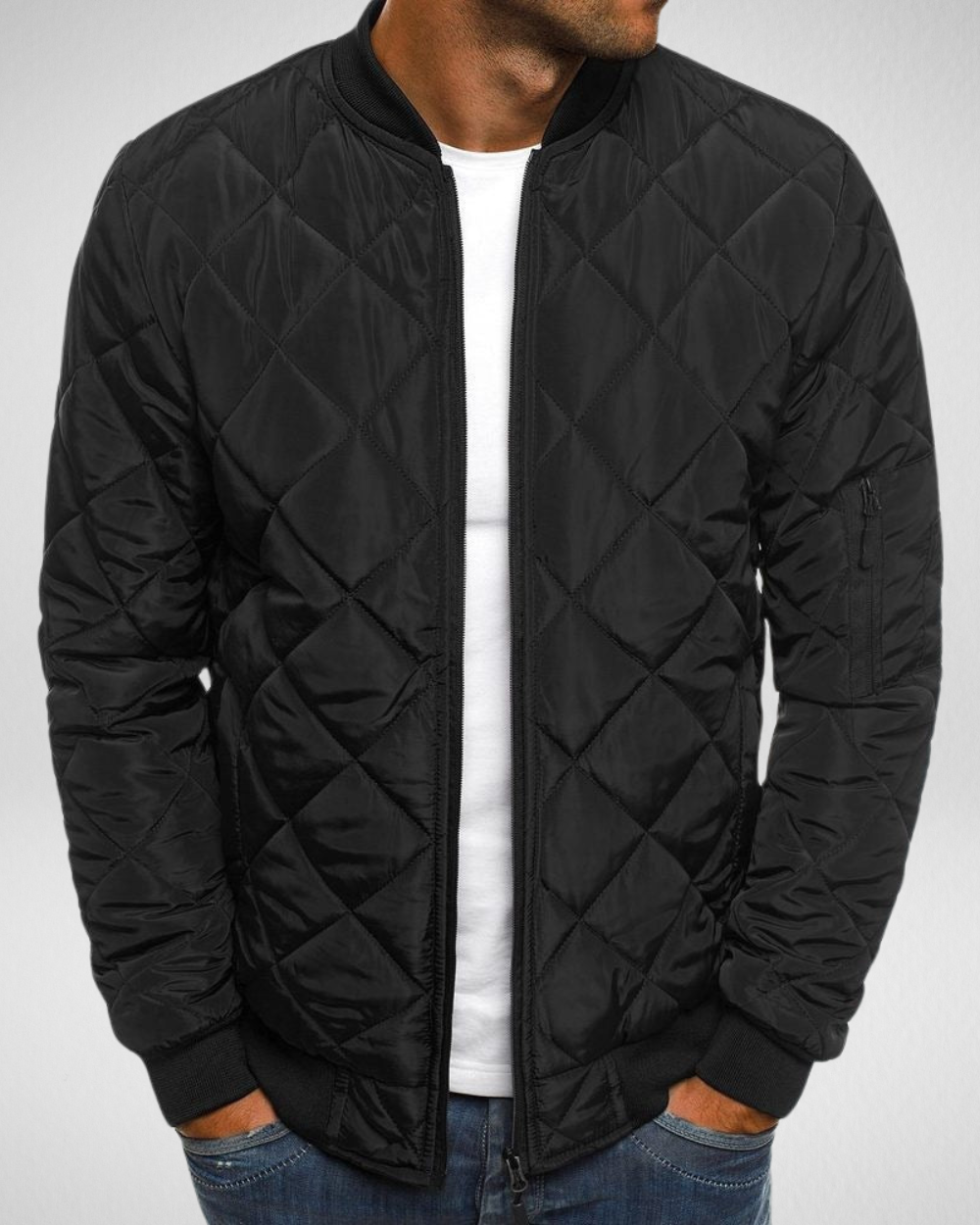 Męska Kurtka Gewatteowana – Izolacja – Casual Styl na Jesień