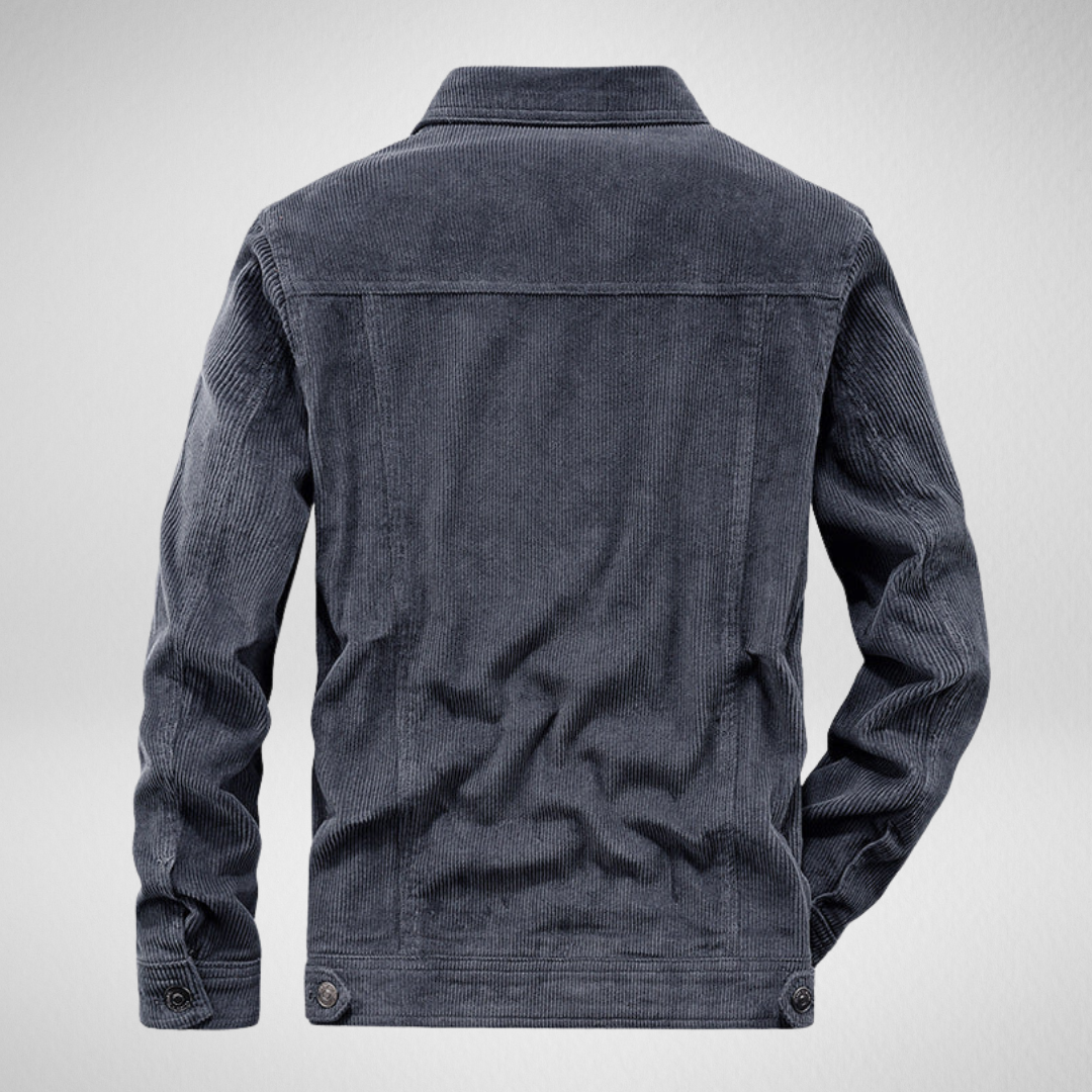 Męska Kurtka Przejściowa – Miękki Ribfluwel – Luźna Sylwetka