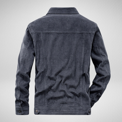 Męska Kurtka Przejściowa – Miękki Ribfluwel – Luźna Sylwetka