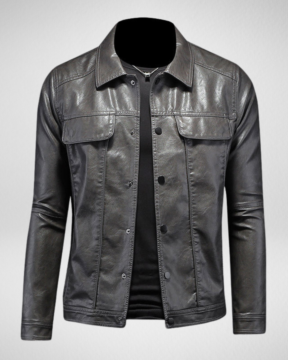 Męska Kurtka Skórzana – Klasyczny Design – Komfortowa i Funkcjonalna