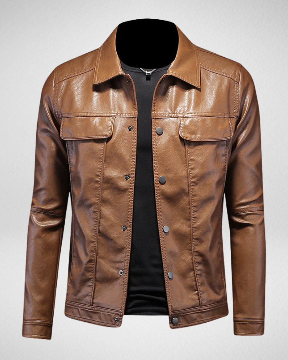 Męska Kurtka Skórzana – Klasyczny Design – Komfortowa i Funkcjonalna