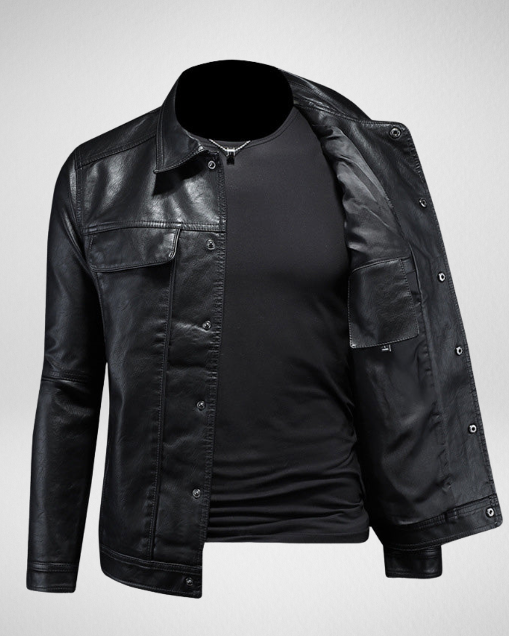 Męska Kurtka Skórzana – Klasyczny Design – Komfortowa i Funkcjonalna