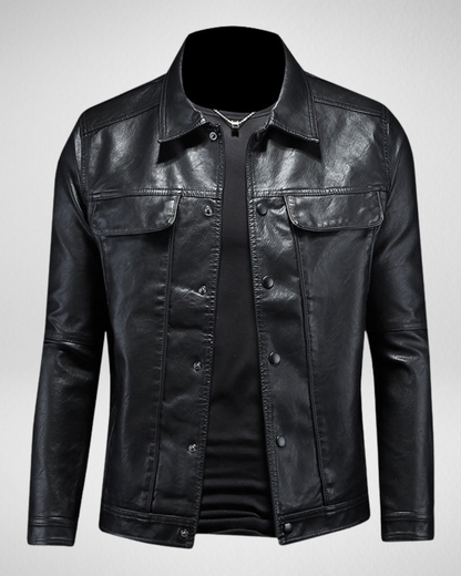 Męska Kurtka Skórzana – Klasyczny Design – Komfortowa i Funkcjonalna