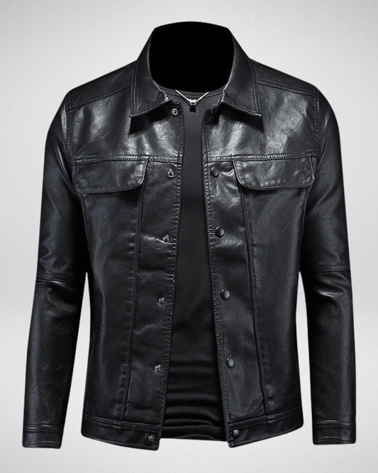 Męska Kurtka Skórzana – Klasyczny Design – Komfortowa i Funkcjonalna