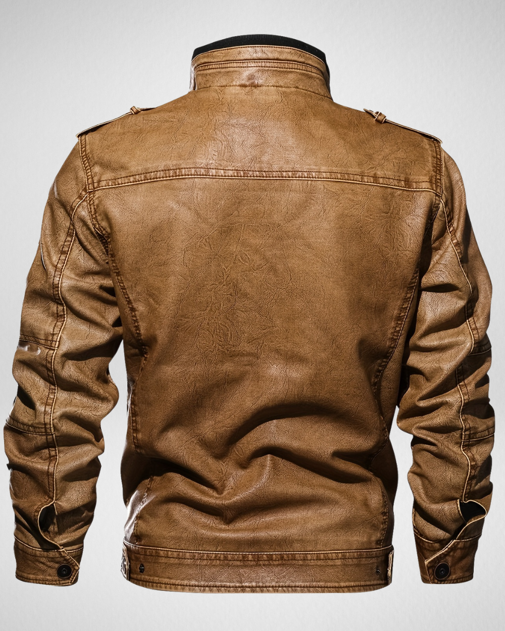 Męska Kurtka Vintage PU – Idealna na Jesień