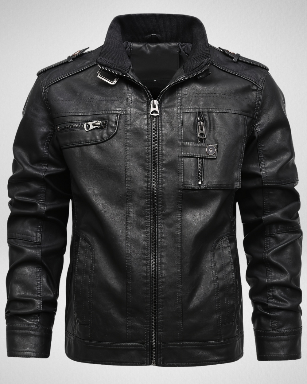 Męska Kurtka Vintage PU – Idealna na Jesień