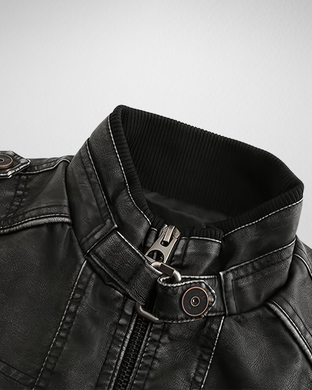 Męska Kurtka Vintage PU – Idealna na Jesień