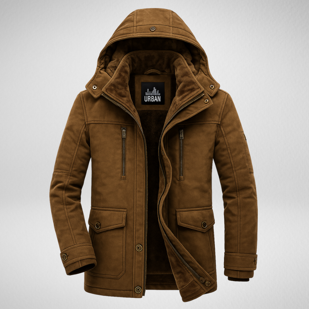 Męska Kurtka Zimowa – Ocieplana – Kaptur