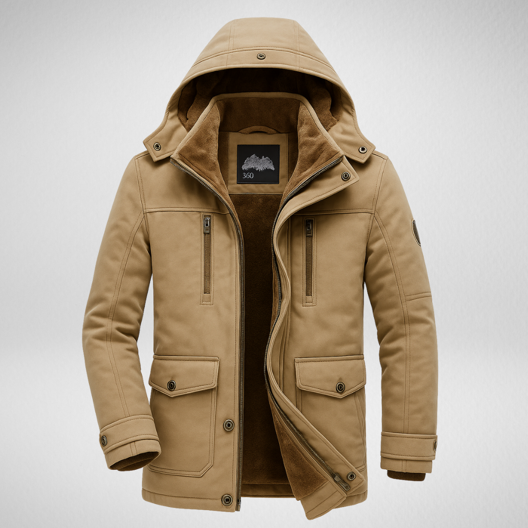 Męska Kurtka Zimowa – Ocieplana – Kaptur