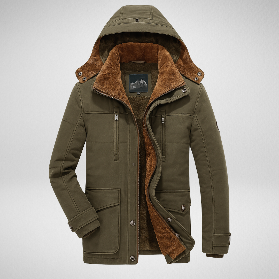 Męska Kurtka Zimowa – Ocieplana – Kaptur