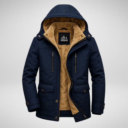 Męska Kurtka Zimowa – Ocieplana – Kaptur