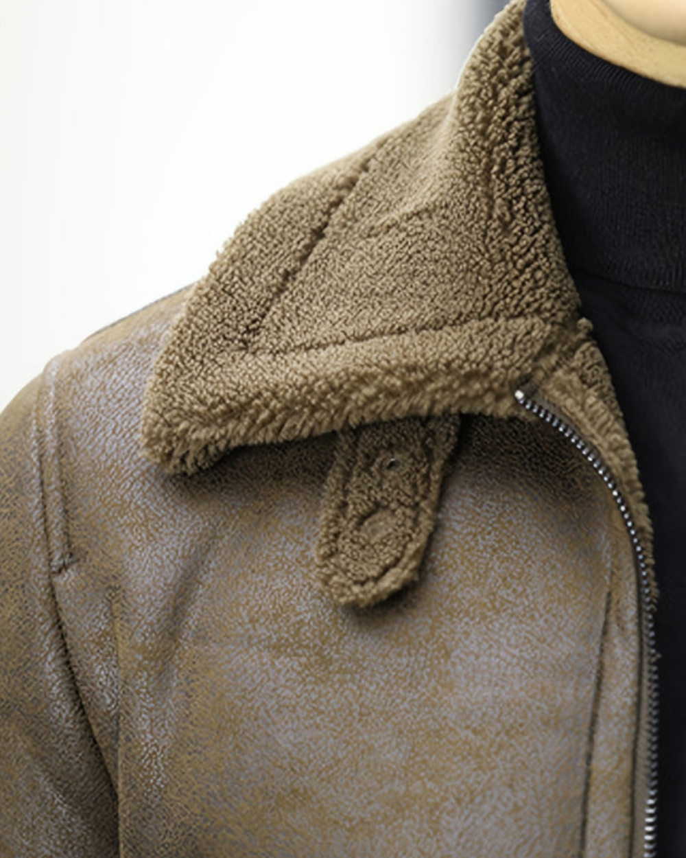 Męska Kurtka Zimowa – Ocieplana – Z Imitacją Futra