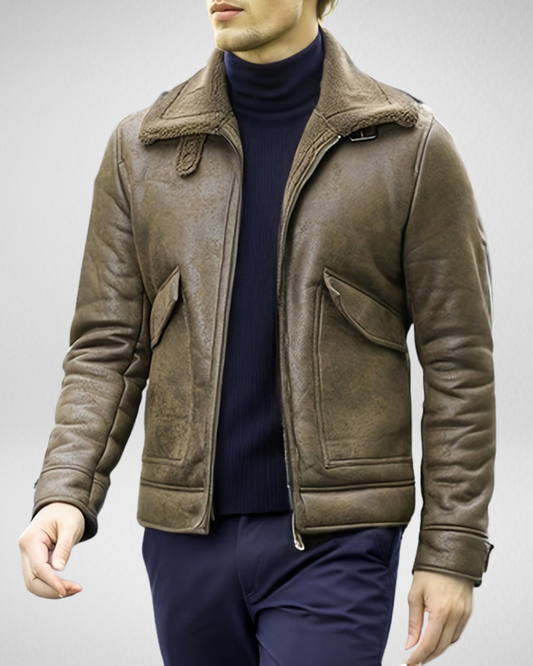 Męska Kurtka Zimowa – Ocieplana – Z Imitacją Futra