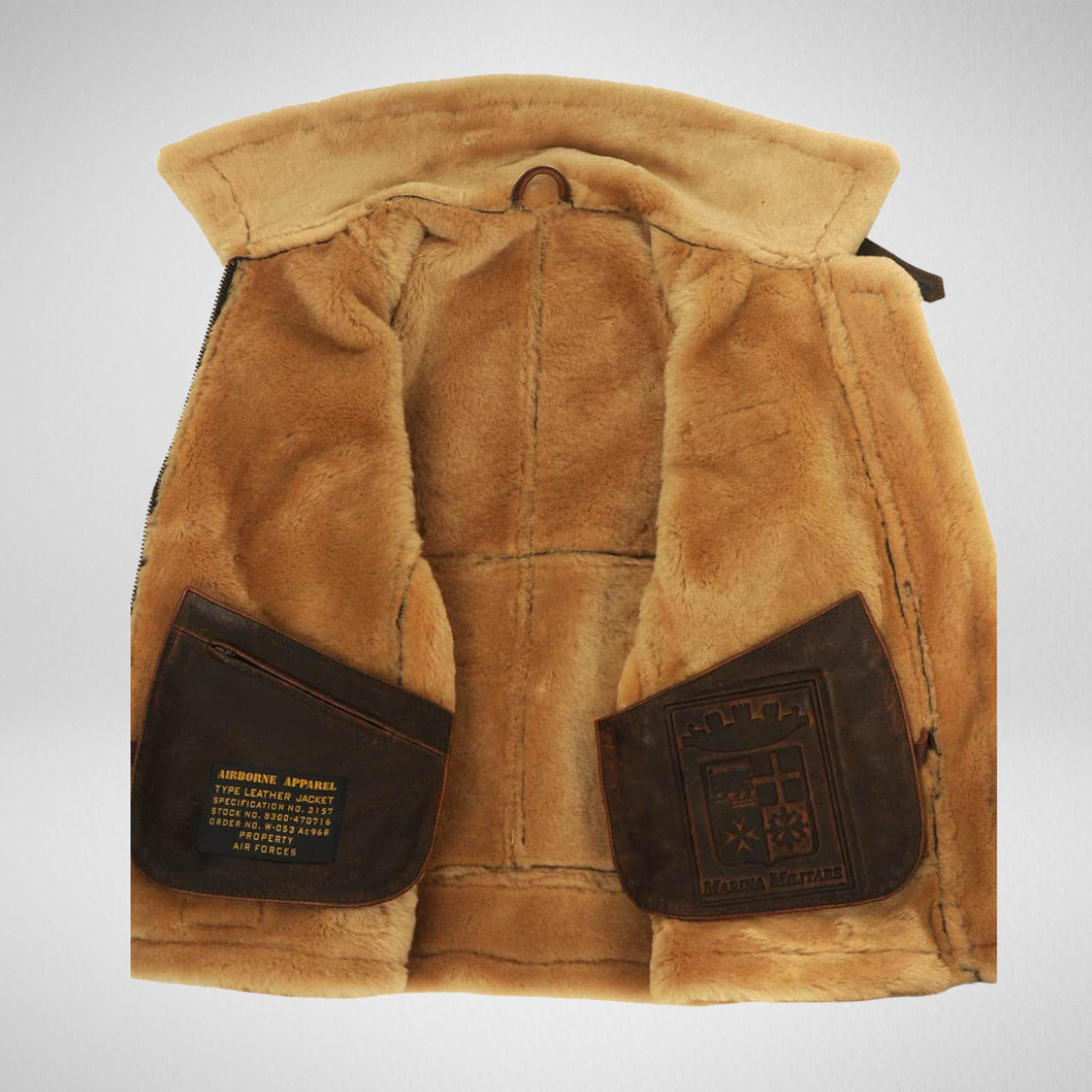 Męska Kurtka Zimowa – Sztuczna Skóra z Ociepleniem - Vintage Styl na Codzień