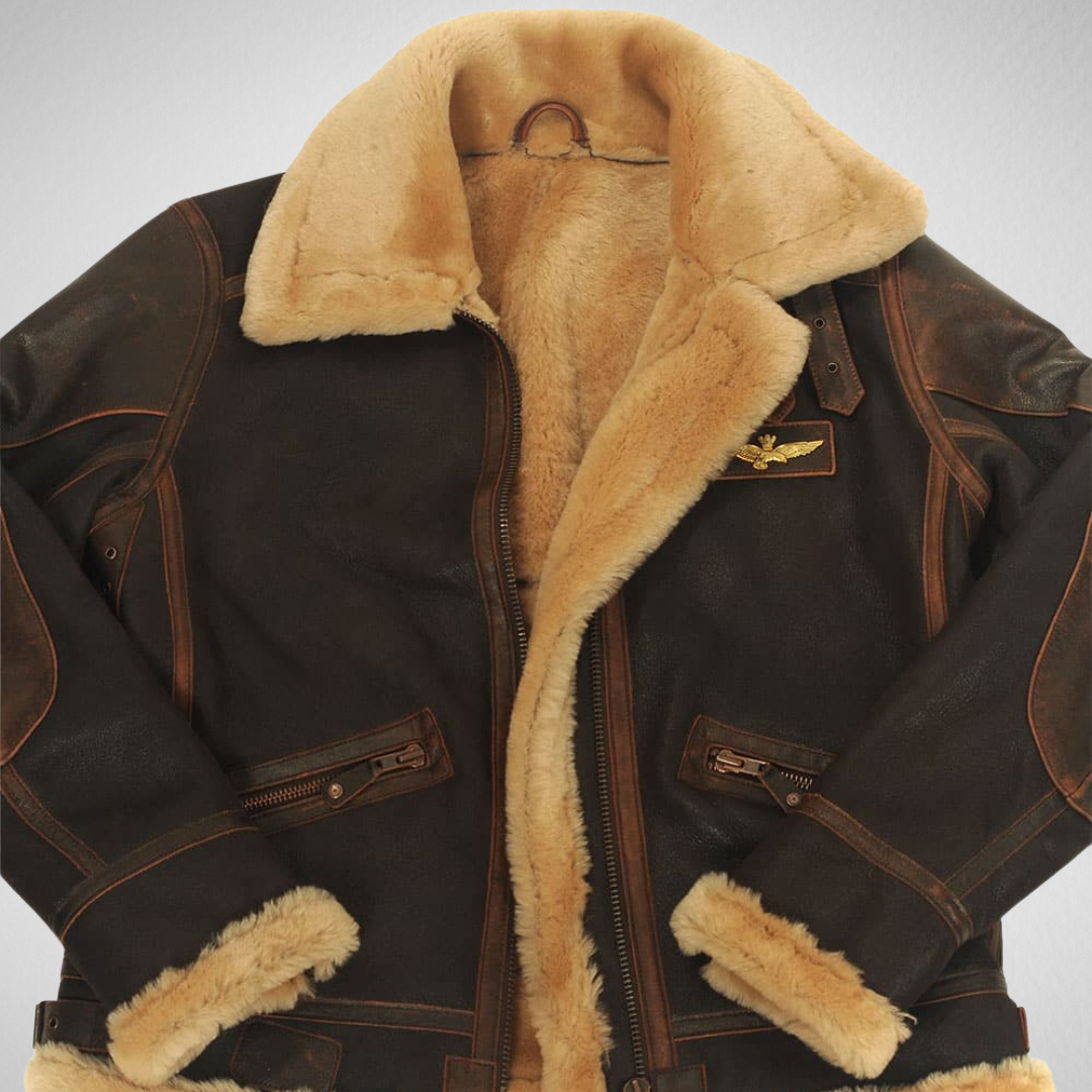 Męska Kurtka Zimowa – Sztuczna Skóra z Ociepleniem - Vintage Styl na Codzień