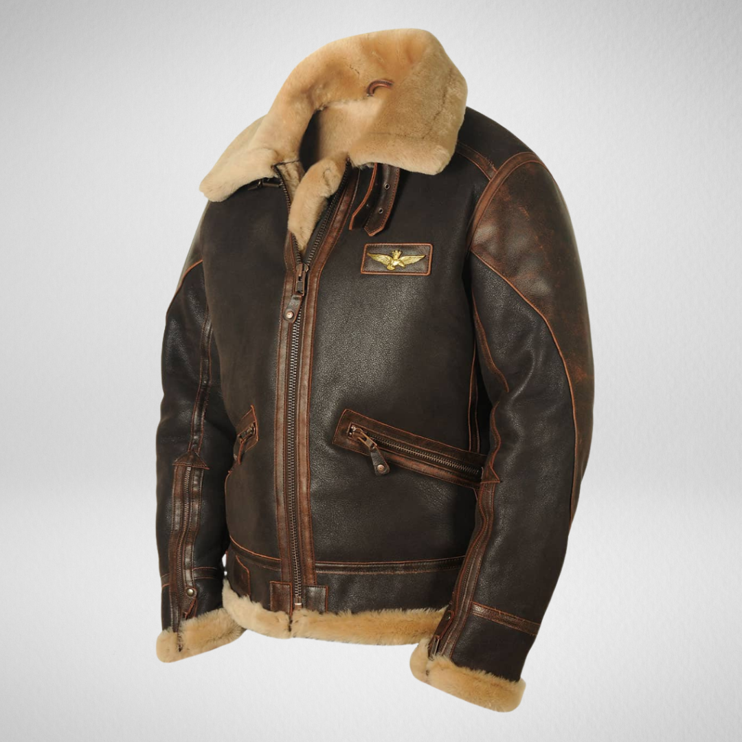 Męska Kurtka Zimowa – Sztuczna Skóra z Ociepleniem - Vintage Styl na Codzień