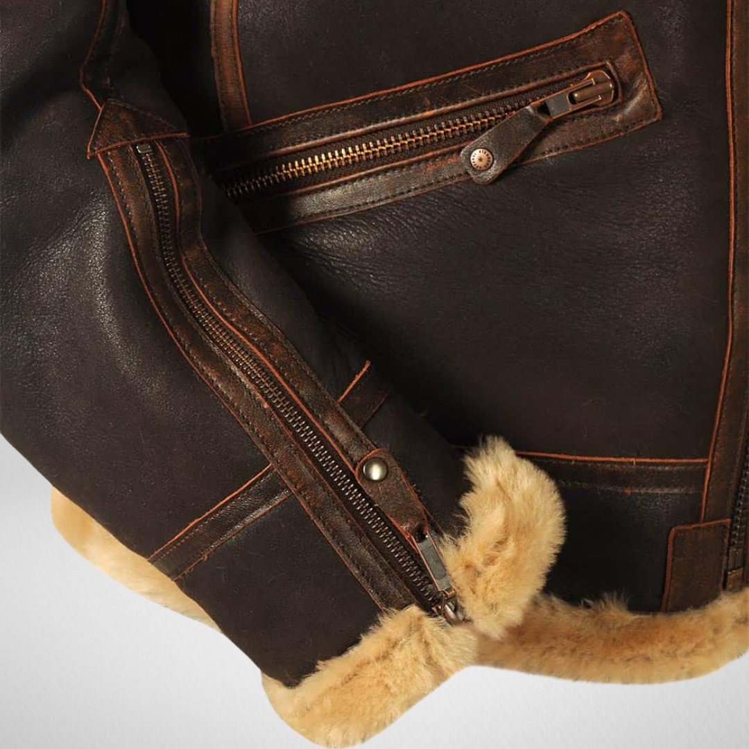 Męska Kurtka Zimowa – Sztuczna Skóra z Ociepleniem - Vintage Styl na Codzień