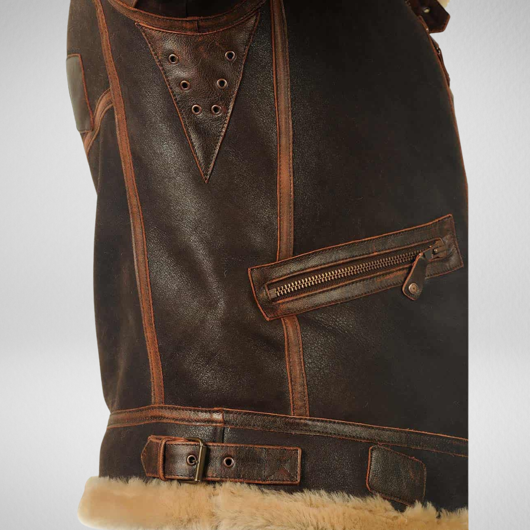 Męska Kurtka Zimowa – Sztuczna Skóra z Ociepleniem - Vintage Styl na Codzień