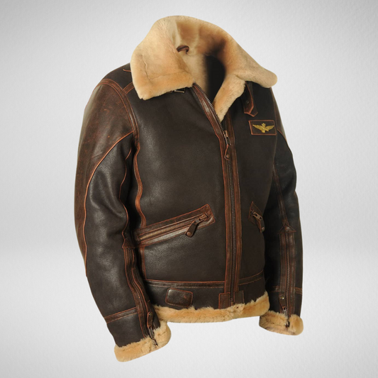 Męska Kurtka Zimowa – Sztuczna Skóra z Ociepleniem - Vintage Styl na Codzień