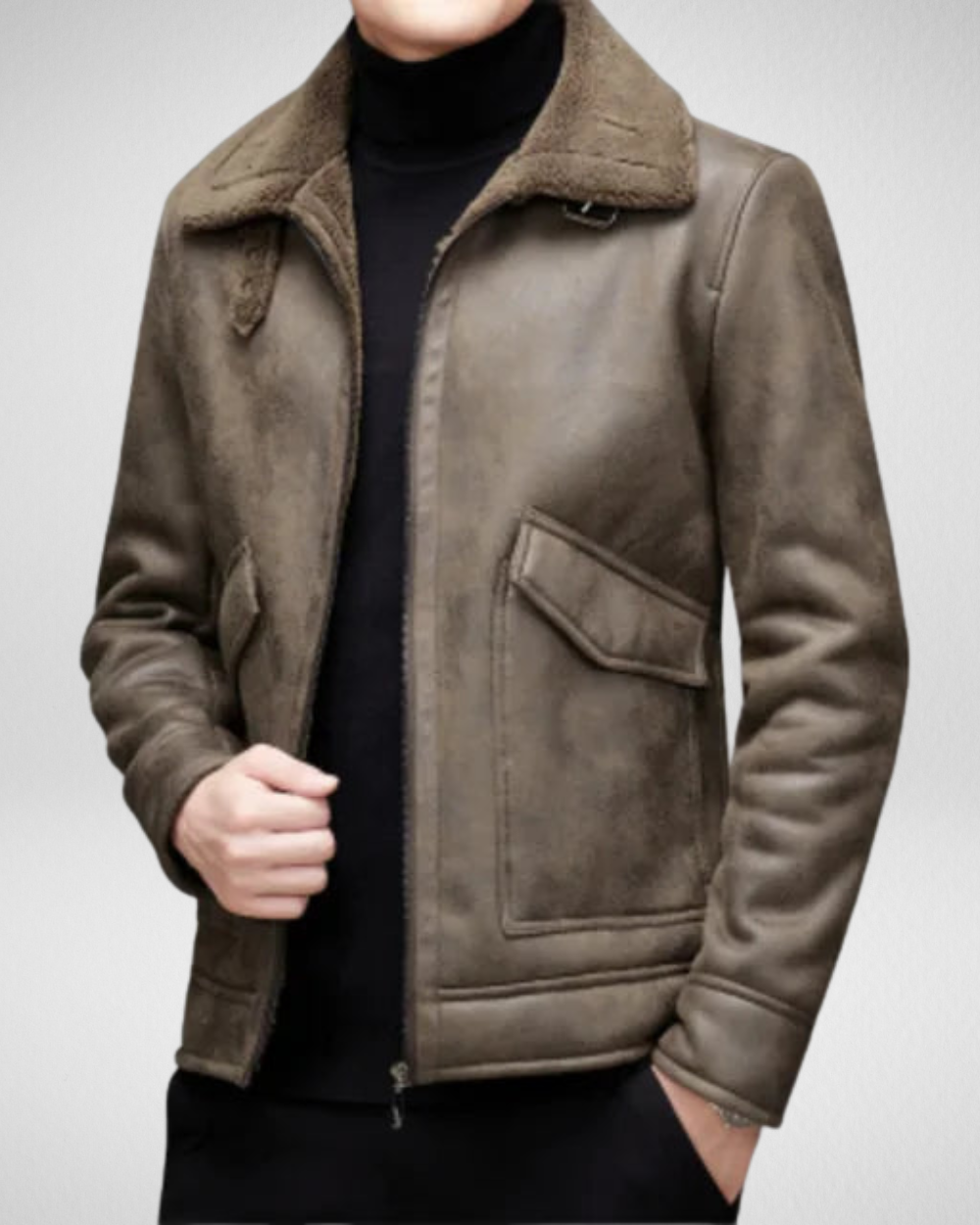 Męska Zimowa Kurtka – Fleece'owa Podszewka – Ciepła i Stylowa