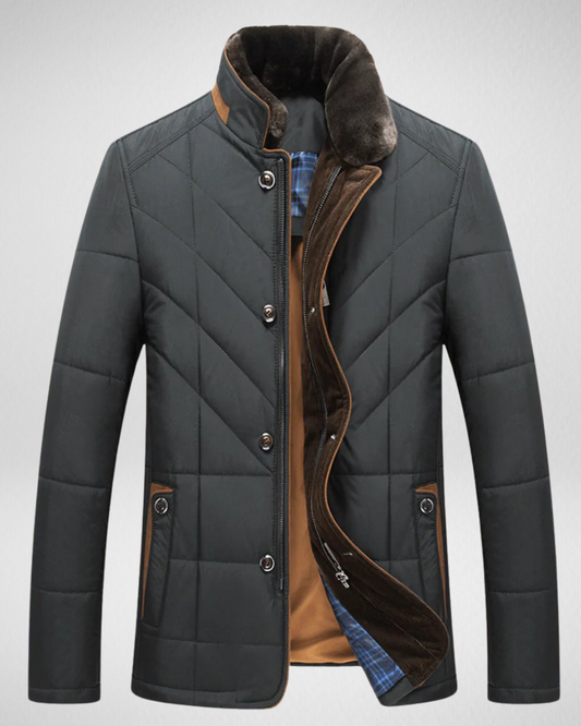 Męska Zimowa Kurtka – Izolująca – Elegancki Design