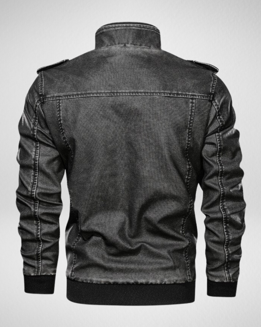 Męska skórzana kurtka – Vintage – Wiatroszczelna