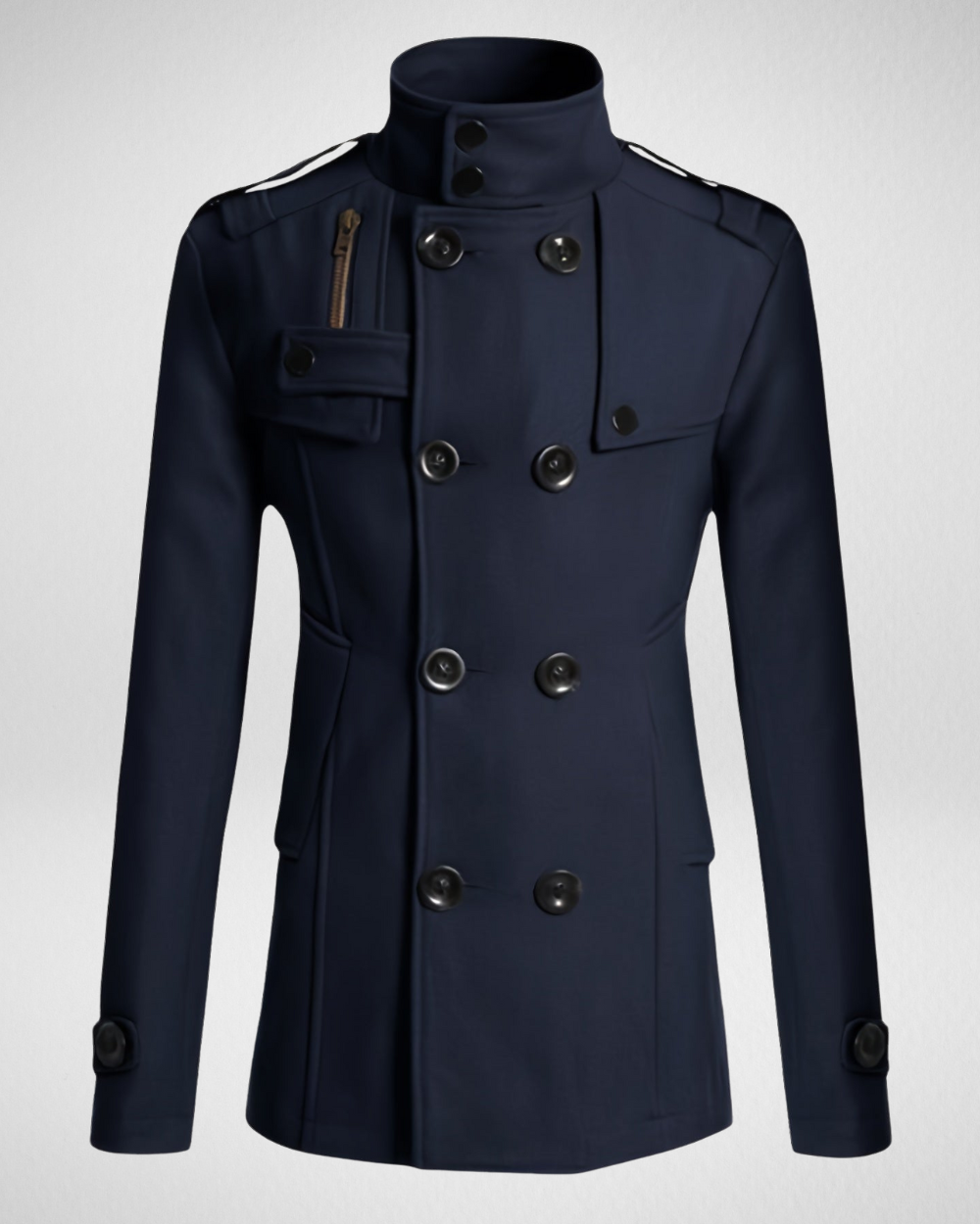 Męski Płaszcz Wełniany – Długi Płaszcz – Zima