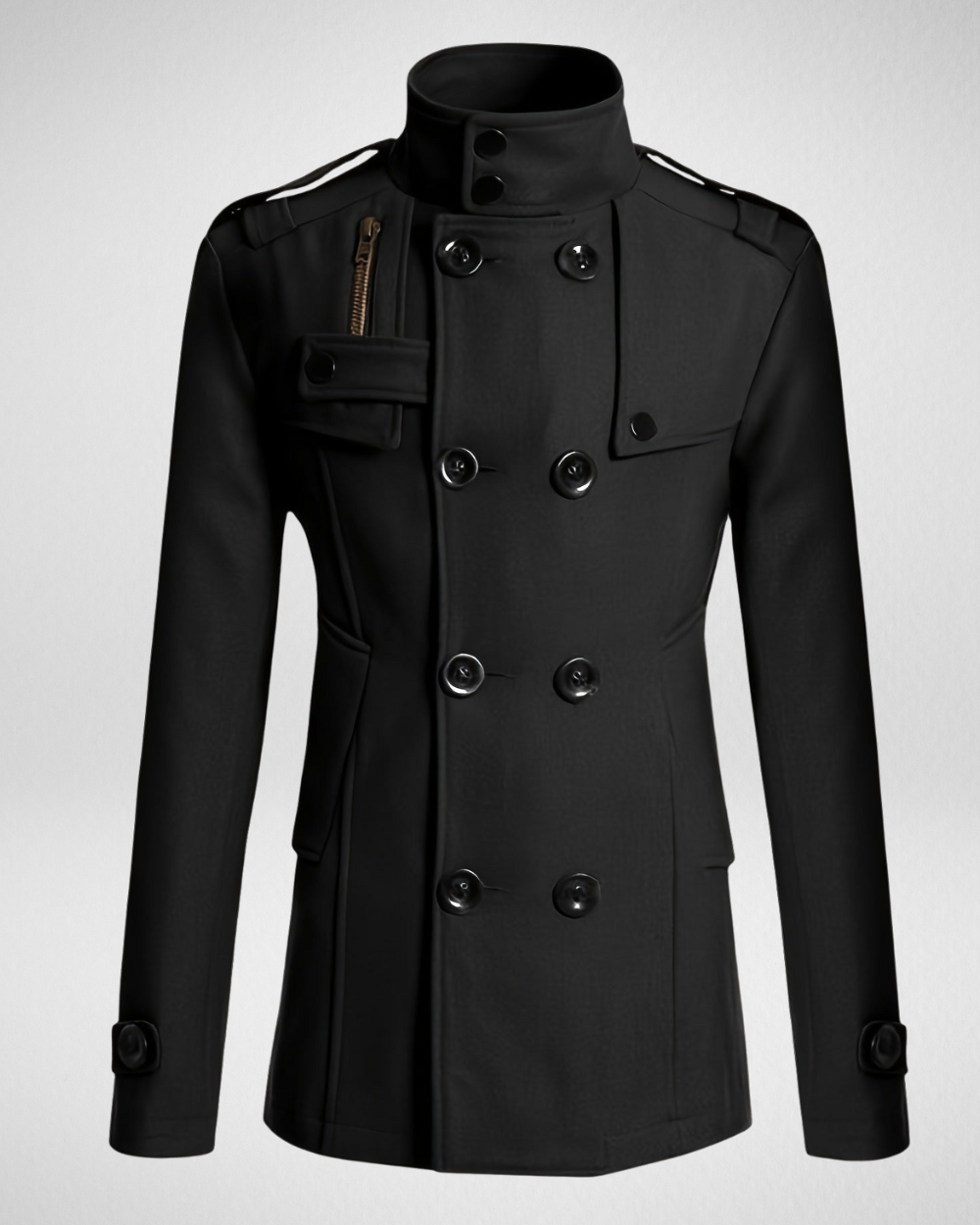 Męski Płaszcz Wełniany – Długi Płaszcz – Zima