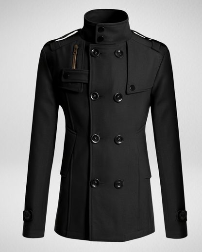 Męski Płaszcz Wełniany – Długi Płaszcz – Zima