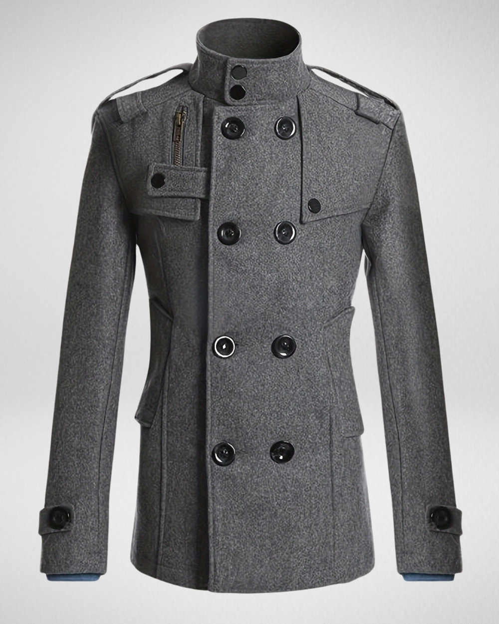 Męski Płaszcz Wełniany – Długi Płaszcz – Zima