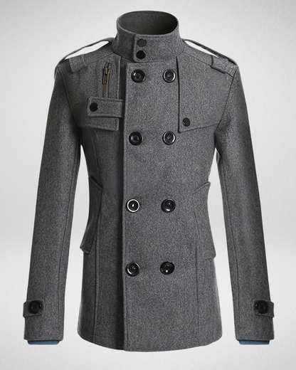 Męski Płaszcz Wełniany – Długi Płaszcz – Zima