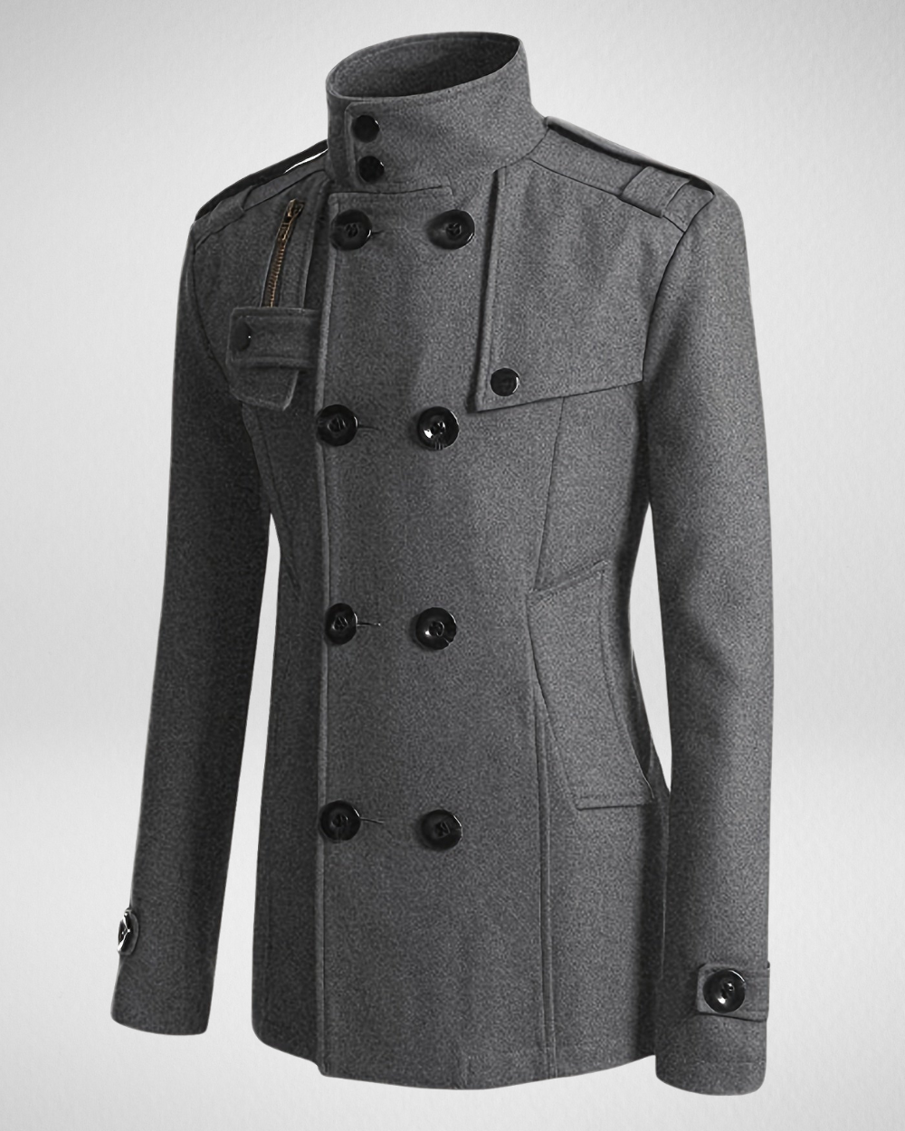 Męski Płaszcz Wełniany – Długi Płaszcz – Zima