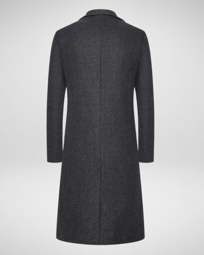 Męski Płaszcz Zimowy – Klasyczny Krój – Długi