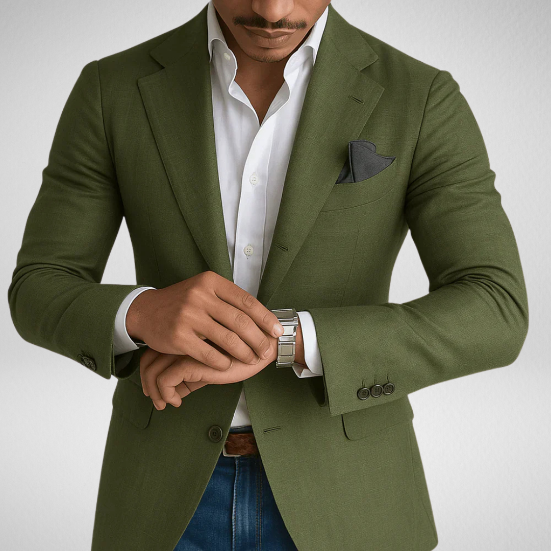 Męska Marynarka Garniturowa – Elegancki, Dopasowany Krój