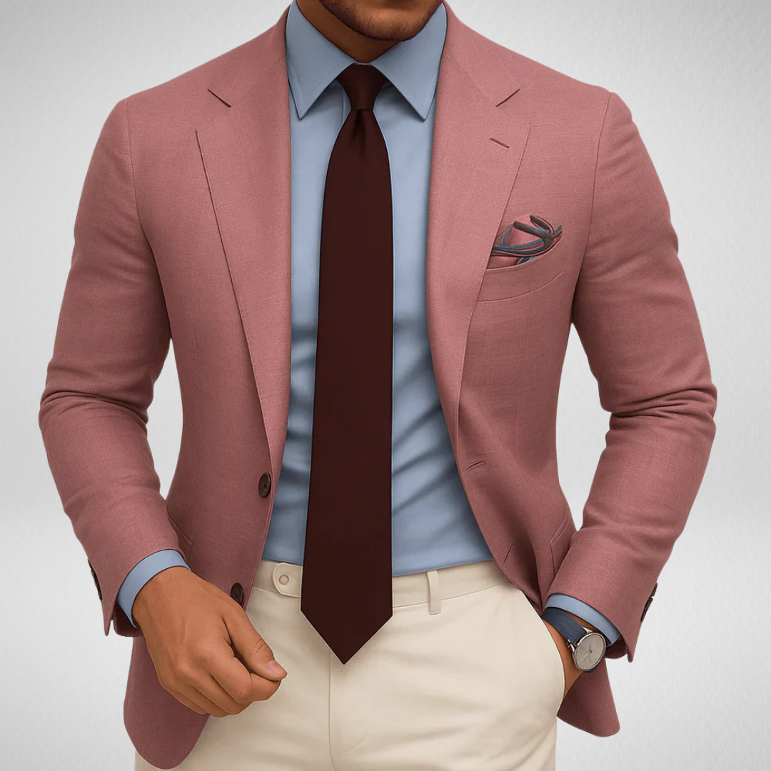 Męska Marynarka Garniturowa – Elegancki, Dopasowany Krój