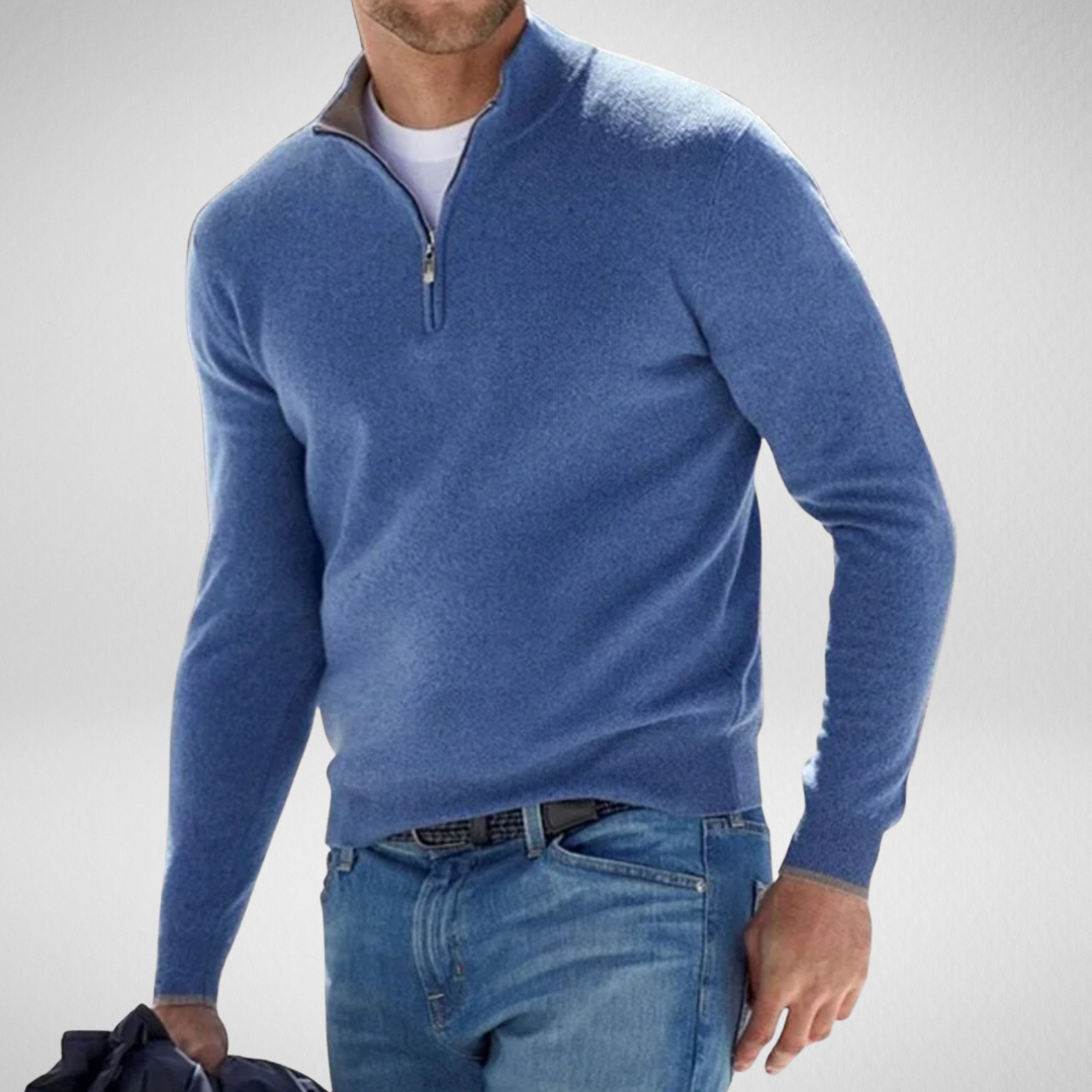 Męski sweter z zamkiem – styl i wygoda na chłodne dni