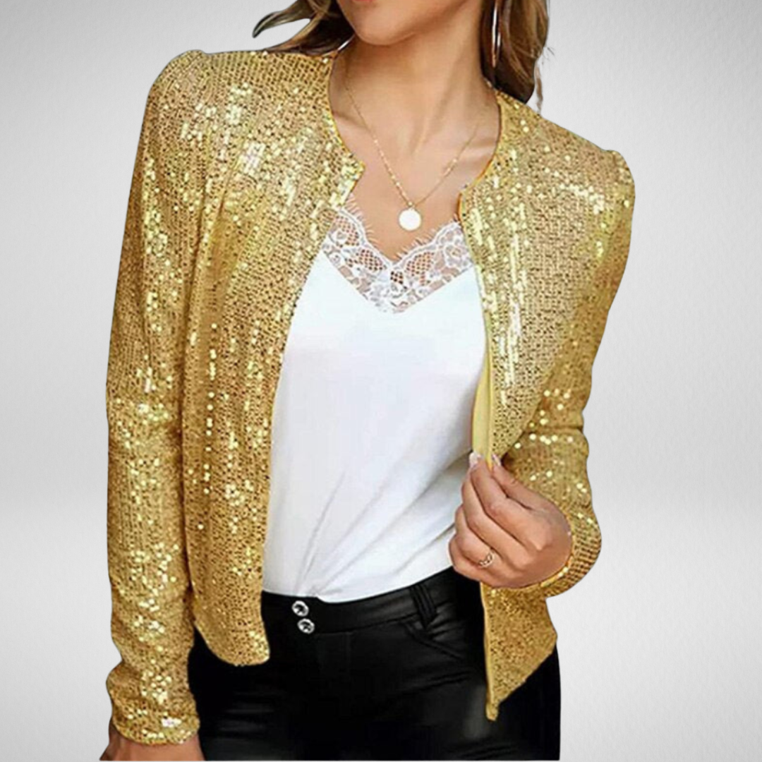 Elegancka cekinowa marynarka – blask i styl na wyjątkowe okazje